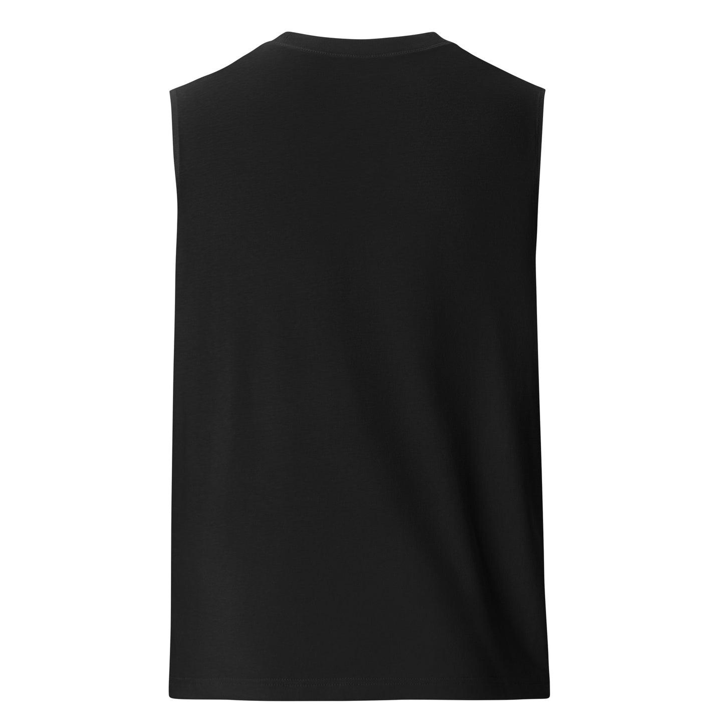 Back view of Sunrise loon muscle tee unisex cotton shirt.